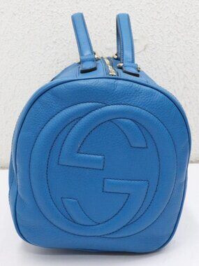 Gucci Calfskin Soho Boston Bag - Riviera Blue